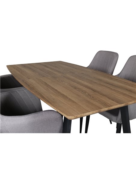 Matgrupp Inca med Comfort matstolar, 160 × 85 cm