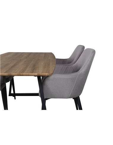 Matgrupp Inca med Comfort matstolar, 160 × 85 cm