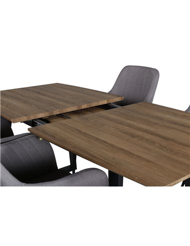Matgrupp Inca med Comfort matstolar, 160 × 85 cm
