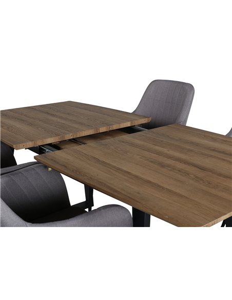 Matgrupp Inca med Comfort matstolar, 160 × 85 cm