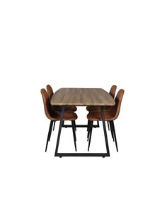 Matgrupp Inca med Polar matstolar, 160 × 85 cm
