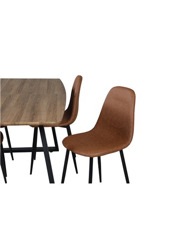 Matgrupp Inca med Polar matstolar, 160 × 85 cm