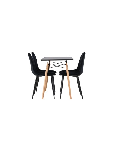 Matgrupp Danburi med Polar matstolar, 120 × 60 cm