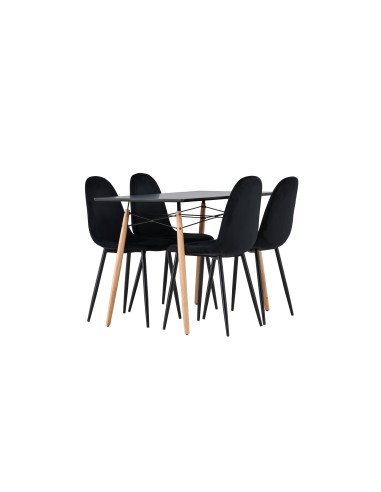Matgrupp Danburi med Polar matstolar, 120 × 60 cm