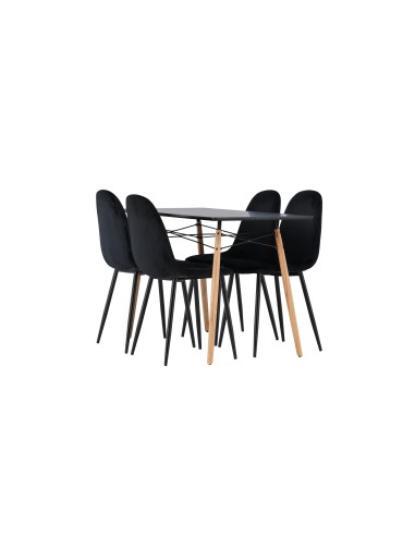 Matgrupp Danburi med Polar matstolar, 120 × 60 cm