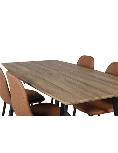 Matgrupp Inca med Polar matstolar, 160 × 85 cm