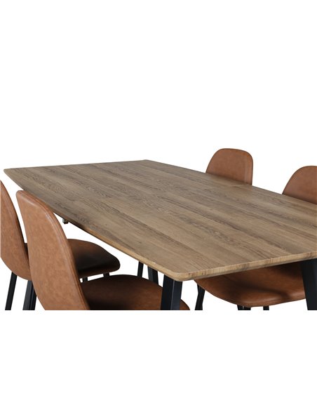 Matgrupp Inca med Polar matstolar, 160 × 85 cm
