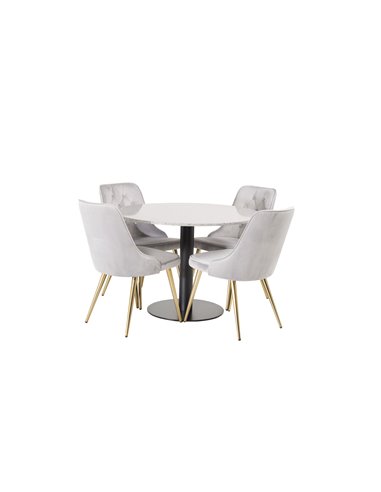 Matgrupp Razzia med Velvet Deluxe matstolar