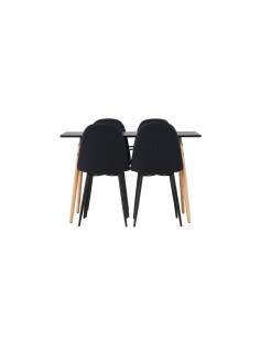 Matgrupp Danburi med Polar matstolar, 120 × 60 cm