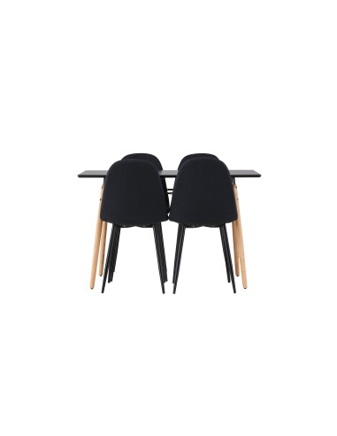 Matgrupp Danburi med Polar matstolar, 120 × 60 cm