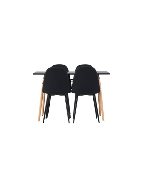 Matgrupp Danburi med Polar matstolar, 120 × 60 cm
