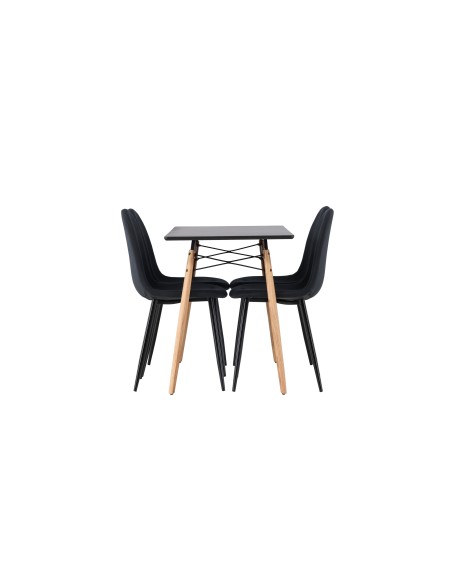Matgrupp Danburi med Polar matstolar, 120 × 60 cm