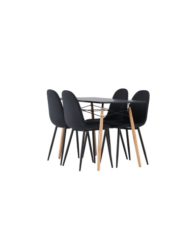 Matgrupp Danburi med Polar matstolar, 120 × 60 cm
