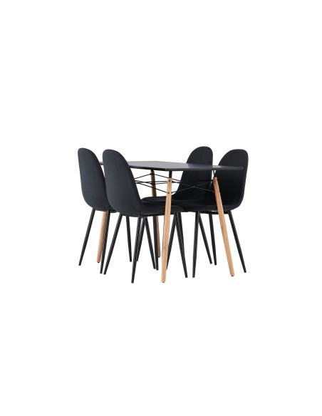 Matgrupp Danburi med Polar matstolar, 120 × 60 cm