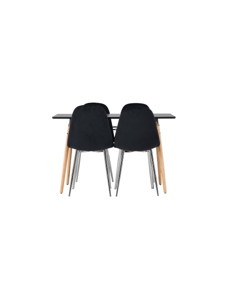 Matgrupp Danburi med Polar matstolar, 120 × 60 cm