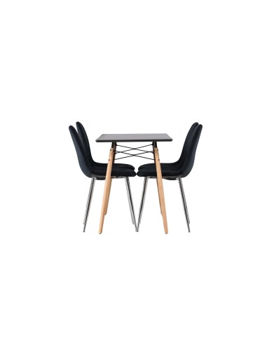 Matgrupp Danburi med Polar matstolar, 120 × 60 cm