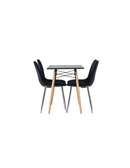 Matgrupp Danburi med Polar matstolar, 120 × 60 cm