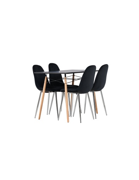 Matgrupp Danburi med Polar matstolar, 120 × 60 cm