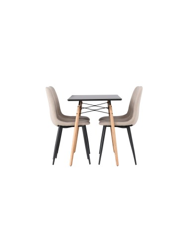 Matgrupp Danburi med Polar matstolar, 120 × 60 cm