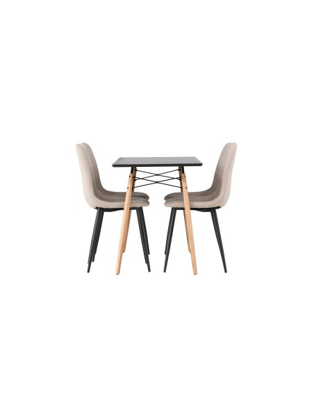 Matgrupp Danburi med Polar matstolar, 120 × 60 cm