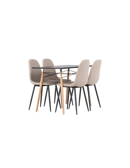 Matgrupp Danburi med Polar matstolar, 120 × 60 cm
