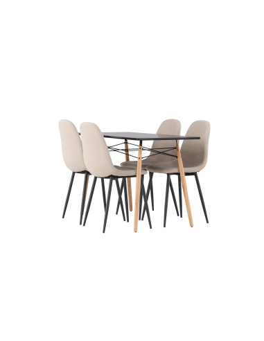 Matgrupp Danburi med Polar matstolar, 120 × 60 cm