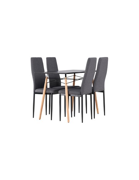 Matgrupp Danburi med Petra matstolar, 120 × 60 cm