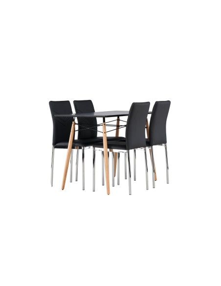 Matgrupp Danburi med Lily matstolar, 120 × 60 cm