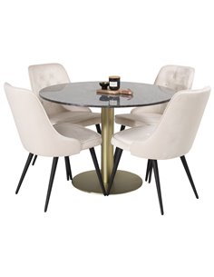 Matgrupp Estelle med Velvet Deluxe matstolar 2