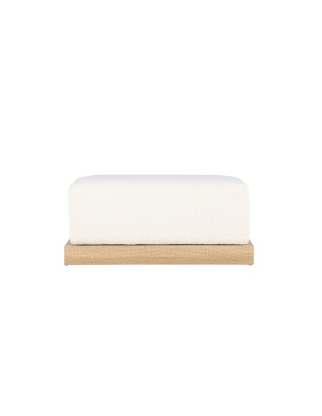 Fåtölj Ivy Ottoman, 100 × 70 cm, Vit