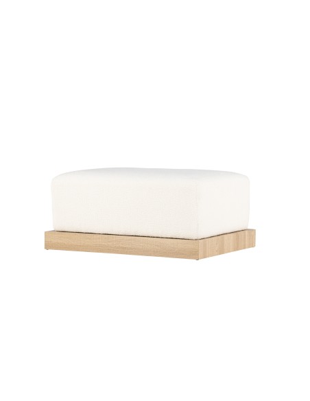 Fåtölj Ivy Ottoman, 100 × 70 cm, Vit
