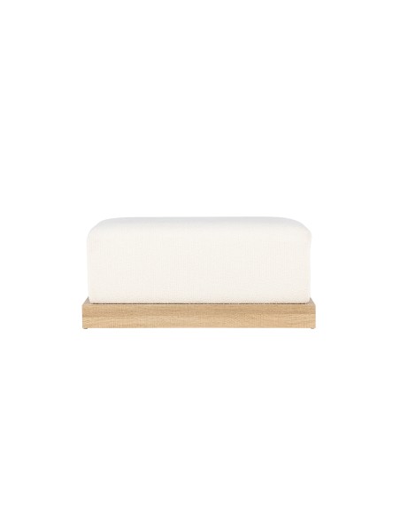 Fåtölj Ivy Ottoman, 100 × 70 cm, Vit