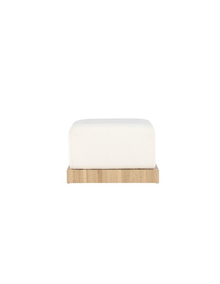 Fåtölj Ivy Ottoman, 100 × 70 cm, Vit