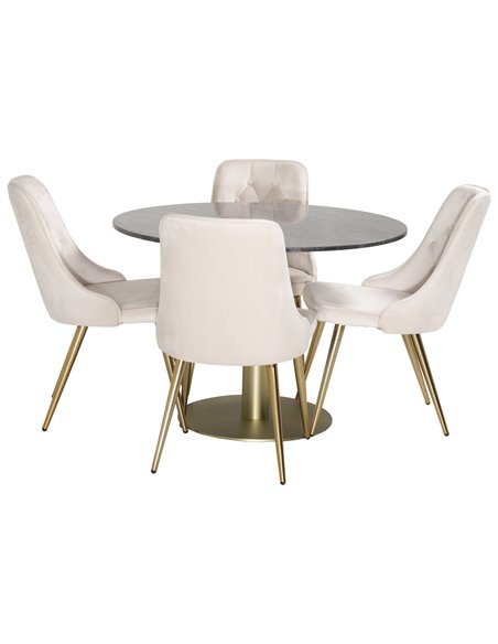 Matgrupp Estelle med Velvet Deluxe matstolar
