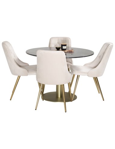 Matgrupp Estelle med Velvet Deluxe matstolar