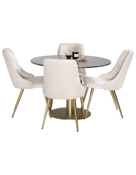 Matgrupp Estelle med Velvet Deluxe matstolar