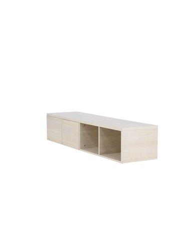 TV-bänk Nomi, 180 cm, Vitlaserad