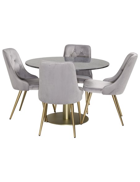 Matgrupp Estelle med Velvet Deluxe matstolar