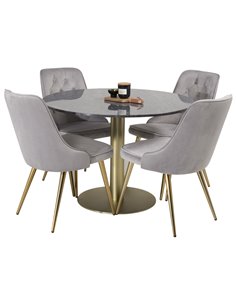 Matgrupp Estelle med Velvet Deluxe matstolar 2