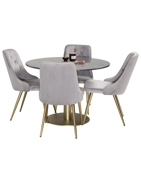 Matgrupp Estelle med Velvet Deluxe matstolar