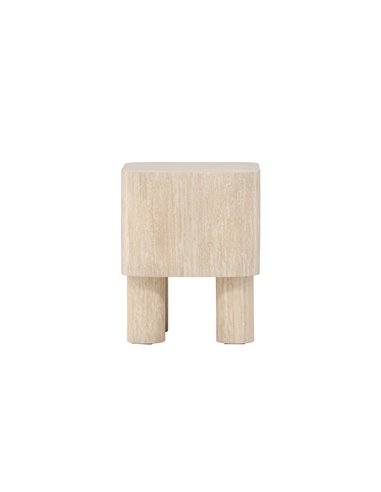 Sidobord Klirou, 40 × 40 cm, Beige