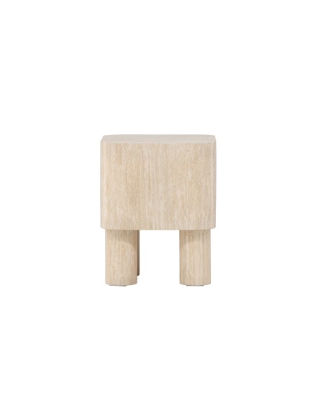Sidobord Klirou, 40 × 40 cm, Beige