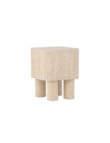 Sidobord Klirou, 40 × 40 cm, Beige