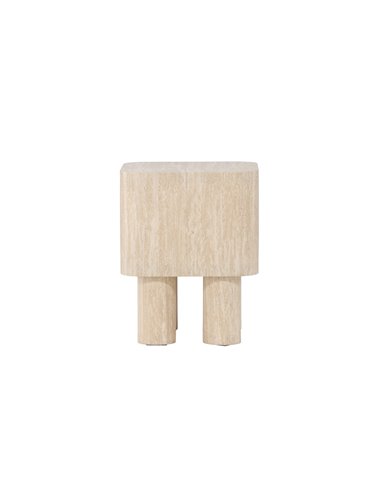 Sidobord Klirou, 40 × 40 cm, Beige