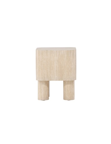 Sidobord Klirou, 40 × 40 cm, Beige