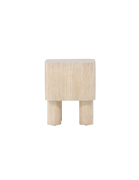 Sidobord Klirou, 40 × 40 cm, Beige