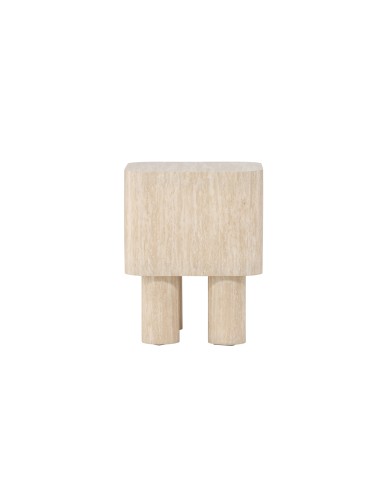 Sidobord Klirou, 40 × 40 cm, Beige
