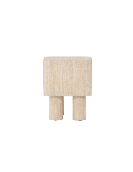 Sidobord Klirou, 40 × 40 cm, Beige