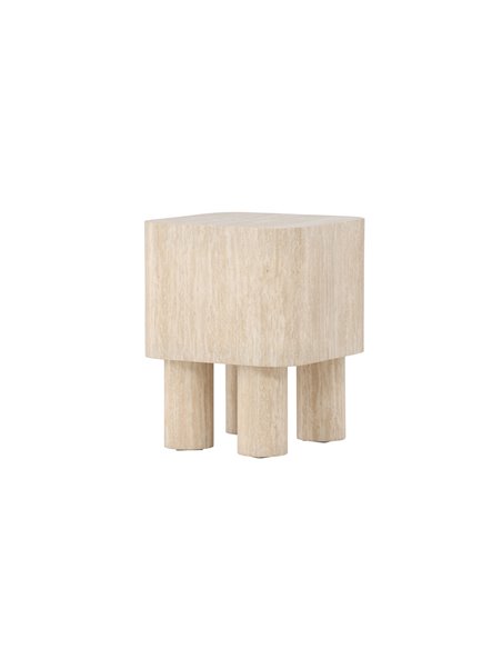 Sidobord Klirou, 40 × 40 cm, Beige