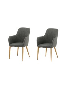 Matstol Comfort, Grå/Natur 2